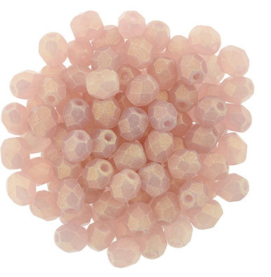 Starman Fire-Polish 4mm : Sueded Gold Milky Pink (50pcs)