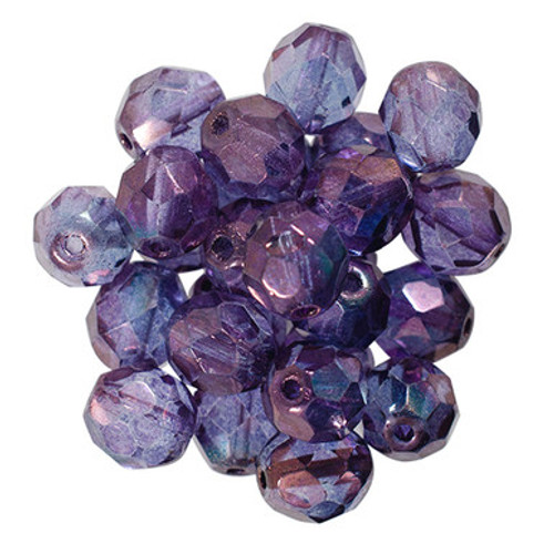Starman Fire-Polish 8mm : Luster - Transparent Denim Blue (25pcs)