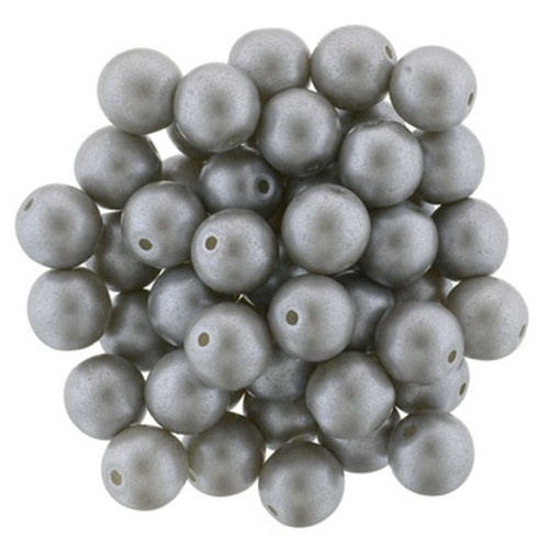 Starman Glass Pearls 6mm : Silver (25pcs)
