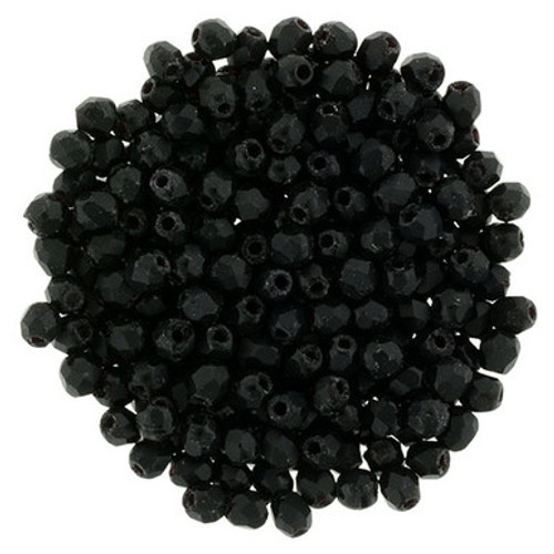 Starman Fire-Polish 2mm : Matte - Jet (50pcs)