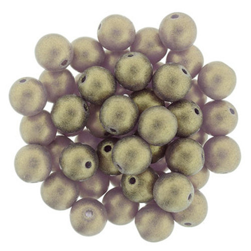 Starman Round Beads 6mm : Sueded Gold Amethyst (50pcs)