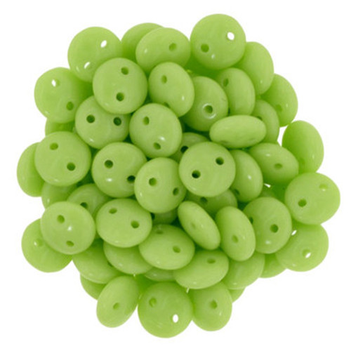 CzechMates Lentil 6mm Bead, Honeydew - 50pcs