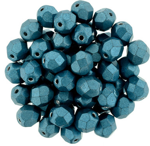 Starman Fire-Polish 6mm : ColorTrends: Saturated Metallic Shaded Spruce (25pcs)
