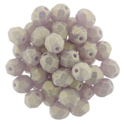Starman Fire-Polish 6mm : Sueded Gold Milky Pink (25pcs)