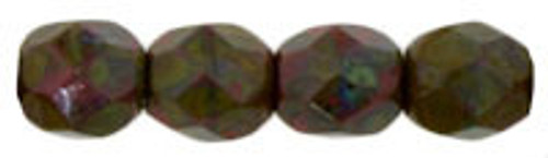 Starman Fire-Polish 4mm : Burnt Umber - Picasso (50pcs)