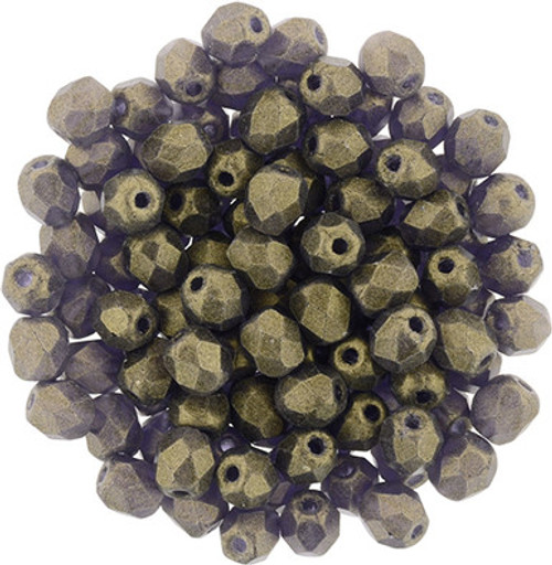 Starman Fire-Polish 4mm : Sueded Gold Tanzanite (50pcs)