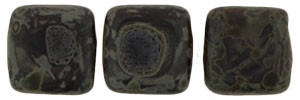 CzechMates Tile 6mm Bead, Matte Jet - Picasso - 50pcs