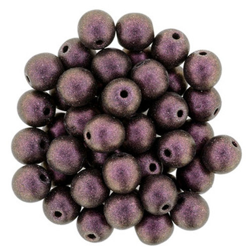 Starman Round Beads 6mm : Polychrome - Pink Olive (50pcs)
