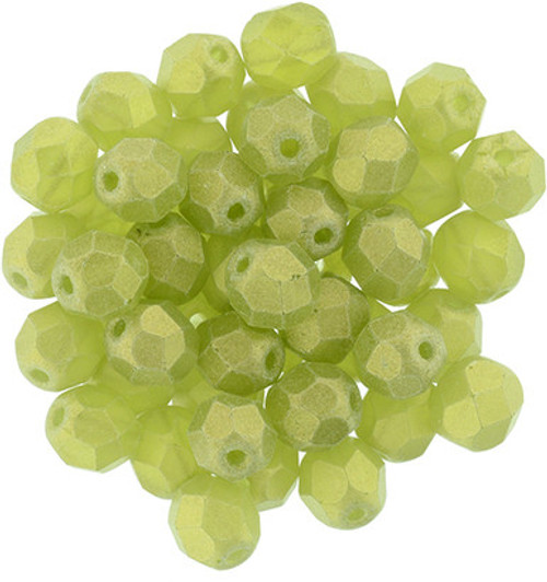 Starman Fire-Polish 6mm : Sueded Gold Olivine (25pcs)