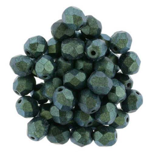 Starman Fire-Polish 6mm : Polychrome - Aqua Teal (25pcs)