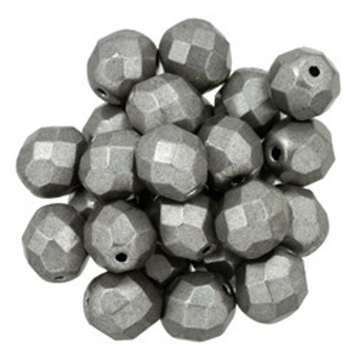 Starman Fire-Polish 8mm : ColorTrends: Saturated Metallic Frost Gray (25pcs)