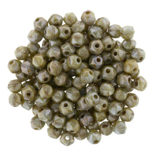 Starman English Cut Round 3mm : Luster - Opaque Green (50pcs)