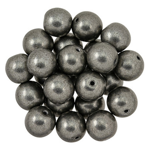 Starman Round Beads 8mm : ColorTrends: Saturated Metallic Frost Gray (25pcs)