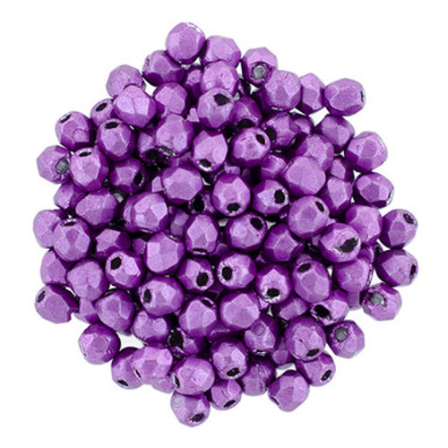 Starman Fire-Polish 2mm : ColorTrends: Saturated Metallic Spring Crocus (50pcs)
