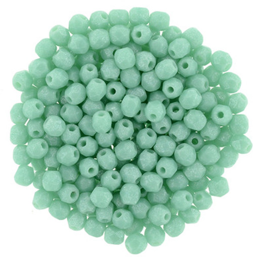 Starman Fire-Polish 2mm : Flash Pearl - Turquoise (50pcs)