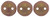CzechMates Lentil 6mm Bead, Ashen Gray - Copper Picasso - 50pcs
