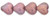 Starman Heart Beads 6 x 6mm : Luster - Opaque Amethyst (50pcs)