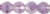 Starman Fire-Polish 8mm : Amethyst/Crystal (25pcs)