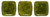 CzechMates Tile 6mm Bead, Opaque Olive - Moon Dust - 50pcs