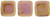 CzechMates Tile 6mm Bead, Luster Opaque Rose/Gold Topaz - 50pcs