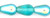 Starman Tear Drops - Vertical Hole 9 x 6mm : Teal AB (25pcs)