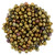 Starman Fire-Polish 2mm : Matte - Metallic Gold Copper Iris (50pcs)
