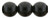 Starman Round Beads 8mm : Jet (25pcs)