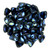 CzechMates Triangle 6mm Triangle Bead, Peacock - Jet, 2.5-Inch Tube