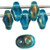 Matubo SuperDuo 5 x 2mm Bead, Twilight - Aquamarine, 2.5-Inch Tube