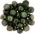 CzechMates Cabochon 7mm Dome-Shaped Bead, Polychrome - Olive Mauve, 2.5-Inch Tube