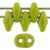 Matubo SuperDuo 5 x 2mm Bead, Gold Marbled - Opaque Olive, 2.5-Inch Tube