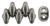 Matubo SuperDuo 5 x 2mm Bead, ColorTrends Saturated Metallic Frost Gray, 2.5-Inch Tube