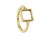 Nunn Design Antique Gold-Plated Brass Itsy Square Open Frame Ring Size 6