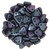 CzechMates Triangle 6mm Triangle Bead, Polychrome - Orchid Aqua, 2.5-Inch Tube