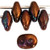 Matubo SuperDuo 5 x 2mm Bead, Luster Bronze Opaque Red, 2.5-Inch Tube