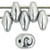 Matubo SuperDuo 5 x 2mm Bead, Silver, 2.5-Inch Tube Matubo SuperDuo 5 x 2mm Bead, Silver, 2.5-Inch Tube