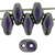 Matubo SuperDuo 5 x 2mm Bead, Polychrome - Black Currant, 2.5-Inch Tube
