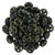 CzechMates QuadraLentil 6mm Bead, Jet - Bronze Picasso, 2.5-Inch Tube