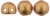 CzechMates Cabochon 7mm Dome-Shaped Bead, ColorTrends Saturated Metallic Hazel, 2.5-Inch Tube