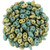 Matubo SuperDuo 5 x 2mm Bead, Fool's Gold - Turquoise, 2.5-Inch Tube