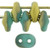 Matubo SuperDuo 5 x 2mm Bead, Fool's Gold - Turquoise, 2.5-Inch Tube