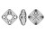 PRESTIGE 6431 9mm Princess Cut Pendant Amethyst Shimmer