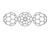 PRESTIGE 5000 6mm Faceted Round Crystal Metallic Light Gold 2X