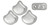 Matubo Ginkgo Leaf, 7.5mm Bead, Matte - Metallic Silver, 2.5-Inch Tube