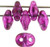 Matubo SuperDuo 5 x 2mm Bead, Mirror - Hot Pink, 2.5-Inch Tube