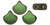 Matubo Ginkgo Leaf, 7.5mm Bead, Polychrome - Olive Mauve, 2.5-Inch Tube
