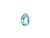 PRESTIGE 6433 9mm Pear Cut Pendant Aqua Shimmer