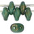Matubo SuperDuo 5 x 2mm Bead, Turquoise - Copper Picasso, 2.5-Inch Tube