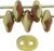 Matubo SuperDuo 5 x 2mm Bead, Fool's Gold - Umber, 2.5-Inch Tube