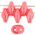 Matubo SuperDuo 5 x 2mm Bead, Luster Opaque Red, 2.5-Inch Tube